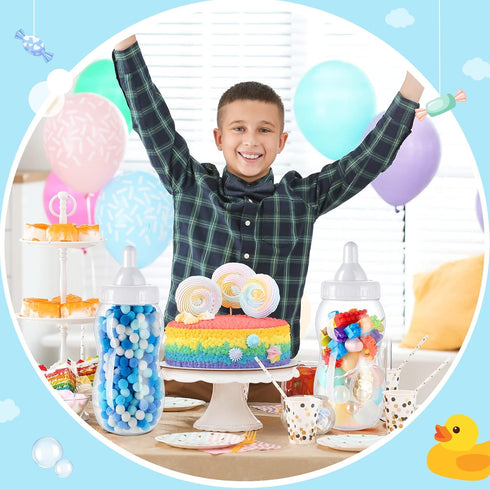 Tessco for you 2 15 Inch Pcs Big Baby Shower Bottle for Baptism Game Large Jumbo Plastic Baby Shower Bottle Piggy Candy