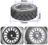 ShareGoo RC 1/10 On Road Tires & Wheel, 12mm Hex Plastics Rims Compatible with Tamiya TT01 TT02 Kyosho Traxxas 4Tec