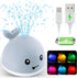 2024 Upgraded Baby Bath Toys, Rechargeable Light Up Whale Sprinkler Spray Fountain for Kids 1-3, Bathtub Toys for