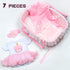7 Set 17-22 Inch PEDOLLTREE Reborn Baby Dolls Clothes Girl Outfit Accessories Pink Tutu Pcs for Reborn Doll Newborn