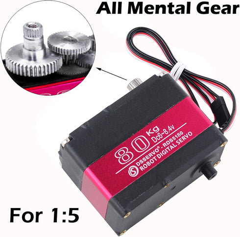 RDS5160 60 180 270 1/5 (180) Servo kg RC Digital Servo High Torque Mental Gear Degree with U-Shaped Mount Disc for RC