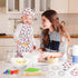 Cute Stuff Apron for Girls, Kids Cooking Sets with Toddler Chef Hat and Cookbook, Birthday Gifts for 3-8 Year Olds