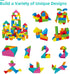 2-4, 94PCS 18+ Soft Building Blocks for Toddlers Foam Stacking Blocks, Bath Toys for Kids, Preschool Learning STEM Toys