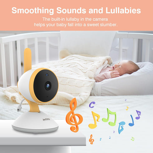 JouSecu 5" 720P 30hrs Baby Monitor No WiFi, HD Screen Baby Monitor with Camera and Audio with Long Battery Life, Baby