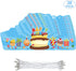 Fancy Land Birthday Crowns for Kids, Die-Cut Blue Crowns for Classroom Family Birthday Party Supplies (30)