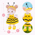 OUOZZZ Soft Baby Doll for Girls - My First Birthday Gift - Plush Rag Doll in Yellow Bee Dress for Toddlers Kids Infants