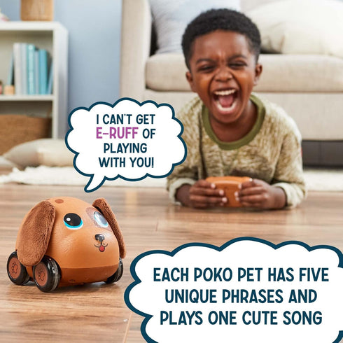 Poko Petz Remote Control Car for Toddlers - Light Up Dog Toys, Singing, Talking Preschool Toys