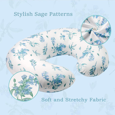 22.5"x18" Nursing Pillow Cover,Ultra-Soft Stretchy Removable Slipcover for Breastfeeding Pillows for Baby Boys