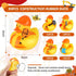 DEEKIN 50 Pcs Construction Worker Rubber Ducks, 2" Orange Hat Bath Toy for Birthday Party Favors