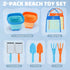 2 Packs 4-8 10 Dreamon Beach Toys, Travel Sand Toys for Kids Ages | PCS Sandcastle Building Kit with Collapsible