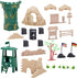 Juvale 100-Piece Army Men Toy Soldiers Playset - Small Plastic Action Figures, Military Battlefield Accessories & Tanks