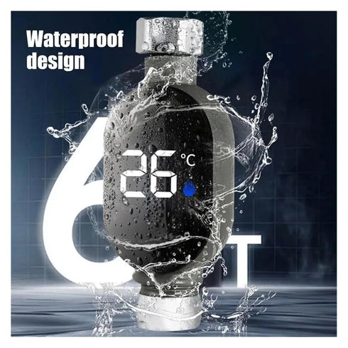 VBSNKLOI LED Shower Thermometer, LED Shower Temperature Gauge Led Digital Display Instant-Read Temperature Gauge