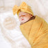 Cozy Set Newborn Receiving Blanket with Bow Hat and Headband for Girls - Perfect Shower Gift