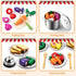 Set Juboury Pretend Play Kitchen - Toy Kitchen Accessories with Stainless Steel Cookware Pots and Pans, Plates, Cooking