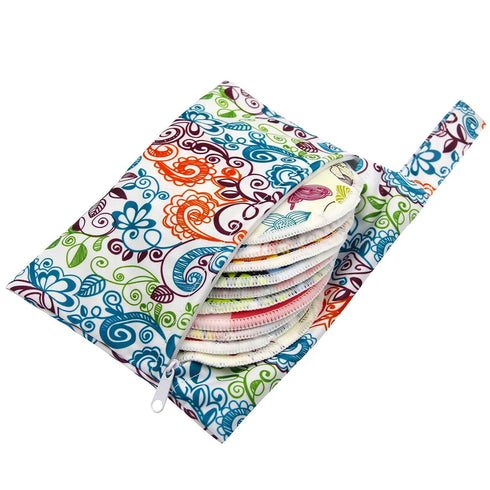 '-10 4.7") PINOWU Nursing Pads Washable Pads + Wet Bag + Wash Bag, Breastfeeding Nipple Pads (Large