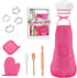 Qmakup Kids Baking Sets for Girls ,Chef Costume Kids and Ttoddler Apron for