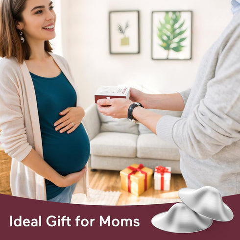 Momcozy 999 999 Silver Nursing Cups, Hole-Free Design, Silver Nipple Shields, Breastfeeding Essentials, Silver Nipple