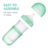 Boon 2 3 Count 8 Oz 2 Count Nursh Silicone Baby Bottles with Straw Sippy Cup Lids - Stage Medium Flow - Mint - Bottles