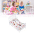 1:12 Scale Dollhouse Mini Bed Set - Decorative Pillow and Metal Frame Lifelike Miniature Bed