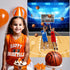 PLULON Basketball Party Game, Pin The Basketball on The Hoop with Stickers for Kids Birthday Party