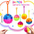 24 Pack 2.6" Wettarn Light up Spiky Balls for Kids LED Glow Bouncy Balls Bulk, Flashing Sensory Fidget Stress Ball