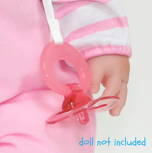 2+ 12"- 14" JC Toys | Pink Bear Onesie | Baby Doll Outfit + Hat + Pacifier | | Ages | Fits Dolls