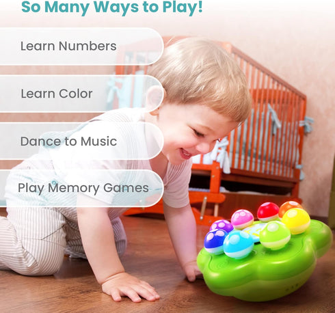 1 3 BEST LEARNING Mushroom Garden - Interactive Educational Light-Up Toddler Toys for to Years Old Toddlers - Colors