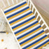 Pigsaly 28x52 inch Crib Sheets White Yellow Blue Stripe Baby Sheet for Standard Crib Mattress Boys Girls Toddler Bed
