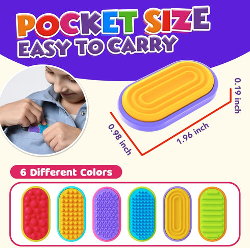 Sensory Fidget Magnet Toys for Kids: Silicone Magnetic Sliders Stress Fidgets for Autism, Stress Small Fidget Toys