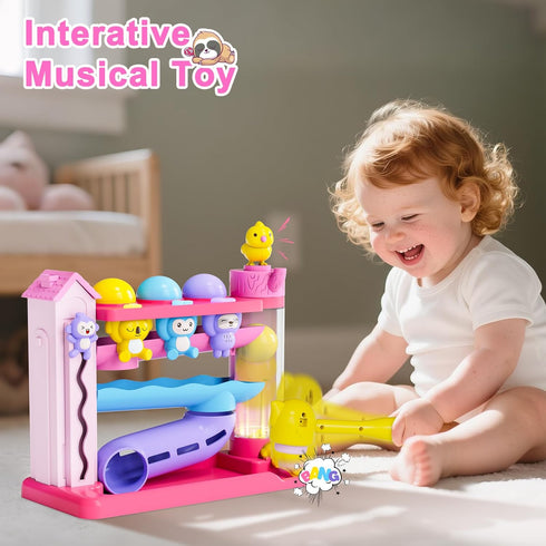 VOILBTOY 1-2 12-18 1-3,Birthday 1+ Musical Toy for Year Old Girls,Educational Baby Toys Months,Ball Drop Toy