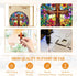 Decor(L-13.4 13.4in 300pcs) Wooden Puzzles for Adults, Stained Glass Cross Wood Puzzles Adult, Unique Animal Shaped