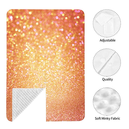 Zhbvncp Gold Orange Lights Baby Car Seat Cover & Breastfeeding Nursing Cover - Breathable Stretch Fabric Multi-Use