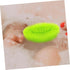 ibasenice Silicone Bath Scrubber and Hair Comb for Newborns Soft Bristles Scalp for Gentle Cleaning Ergonomic Handle
