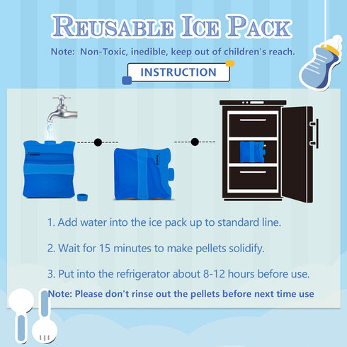 Pack, Pack Teamoy Breastmilk Ice Bottle Ice for Breastmilk Storage and Breastfeeding Working Mom, Medium