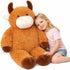 32" Big Highland Cow Stuffed Animal, Giant Highland Cow Plush Toy Huge