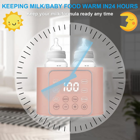 Winged Whale 9-in-1 24H Baby Bottle Warmer Multifuntion Breast Milk Warmer, Fast Baby Food Heater & Defrost Warmer