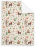 SqtmuHLuo 60x80inch Christmas Woodland Animals Baby Blanket for Boys Girls Gender Deer Bear Squirrel Tree Neutral