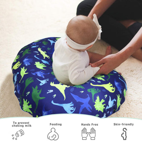 Dinosaur Nursing Pillow Cover, Breastfeeding Pillow Slipcover for Baby Boys & Girls, Nursing Pillow Case for Newborn