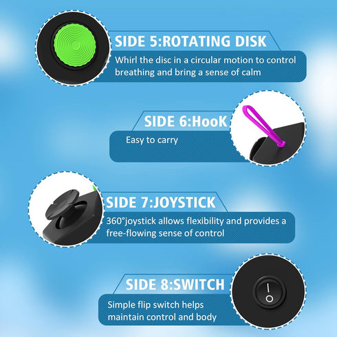 Fidget Dodecagon 12-Side Fidget Toy Cube, Relieves Stress and Anxiety, Travel Toy for Children and Adults, B2 Black