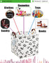LANGYASHAN Square Storage Baskets, Waterproof Canvas Children Laundry Nursery Hamper for Shelves, Gift Baskets Toy