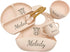 Personalized Name Food Grade 6pcs Baby Feeding Set with Spoon, Fork,Silicone Suction