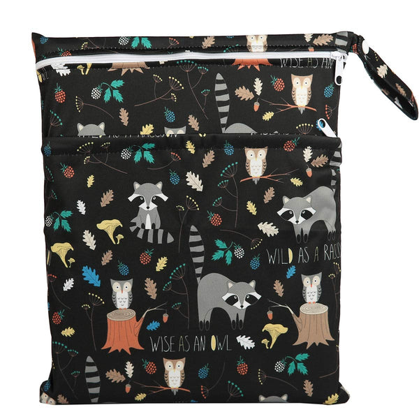 Sigzagor Wet Bag Baby Cloth Diaper Nappy Bag Reusable Washable With Two Zippered