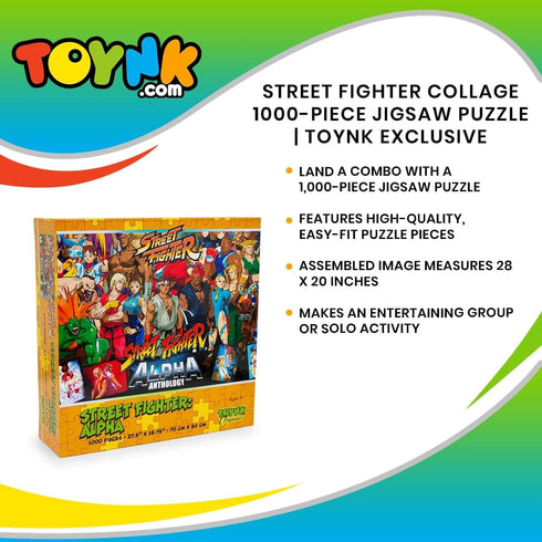 Toynk Street Fighter Collage 1000-Piece Jigsaw Puzzle for Adults - Educational Developmental Toys & Games