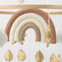 Boho Rainbow Crib Mobile - Gender Neutral with Gold Stars & Clouds