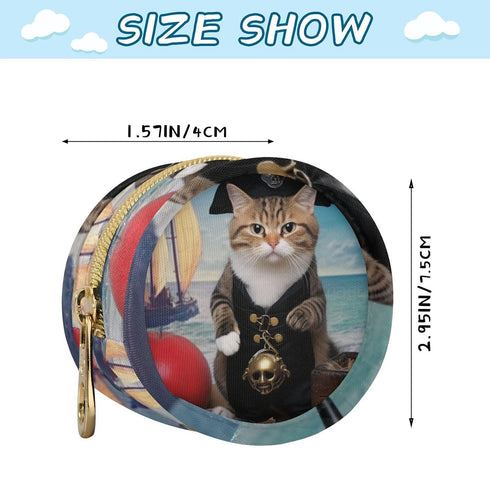 YETTASBIN Funny Cat Portable Pacifier Holder Case with Metal Hook Buckle & Zipper for Diaper Bag and Stroller