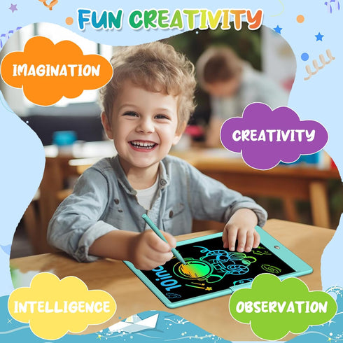 10 Inch LCD Writing Tablet for Kids - 4 Pack Reusable Drawing Pad for 3-8 Year Old Boys and Girls