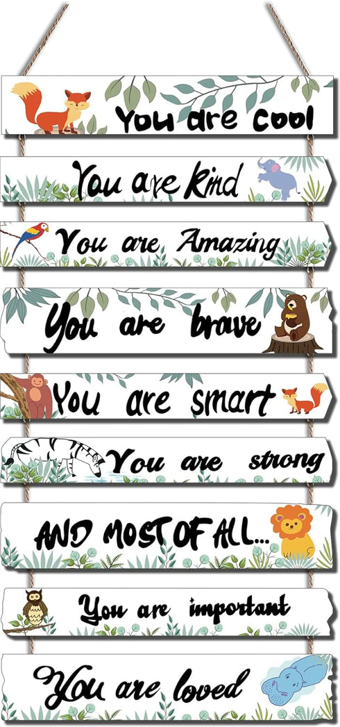 JEVUVU Woodland Nursery Room Decor for Baby Bedroom - Jungle Safari Animal Theme