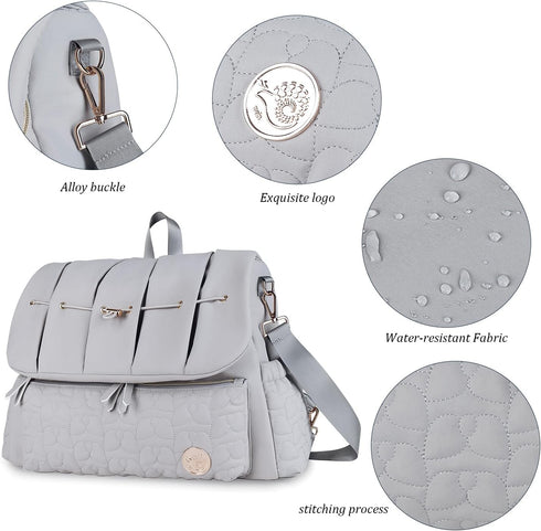 Backpack Backpack Lmbabter Diaper Bag Convertible Messenger Bag Travel Maternity Bags Stylish Baby Bag with Changing