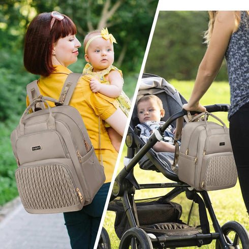 Backpack 30-38L) Backpack Qualyphant Diaper Bag - Extra Large Diaper Bag for Two Kids Twins (Expandable - Travel Baby