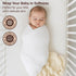 JARWISE 47 47 inches, Organic Cotton Muslin Swaddle Blanket, x White, Quick-Dry Absorbent
